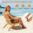 4 PCS Patio Adirondack Chair with Inclined Seat High Backrest for Porch Backyard