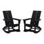 Ensemble de 2 chaises berçantes intérieures et extérieures en poly Adirondack-1735152271