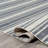 Raygoza Two-Tone Striped Classic Low-Pile Machine-Washable Cream/Dark Gray Rug-1691097023