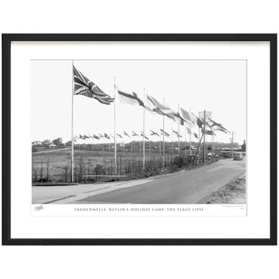 Ingoldmells, Butlin's Holiday Camp, The Flags C1955 - Single Picture Frame Print