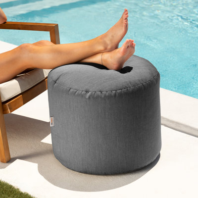 Damato Round Outdoor Pouf Ottoman