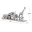 Long animal de safari en polystone Alliyana sur base rectangulaire
