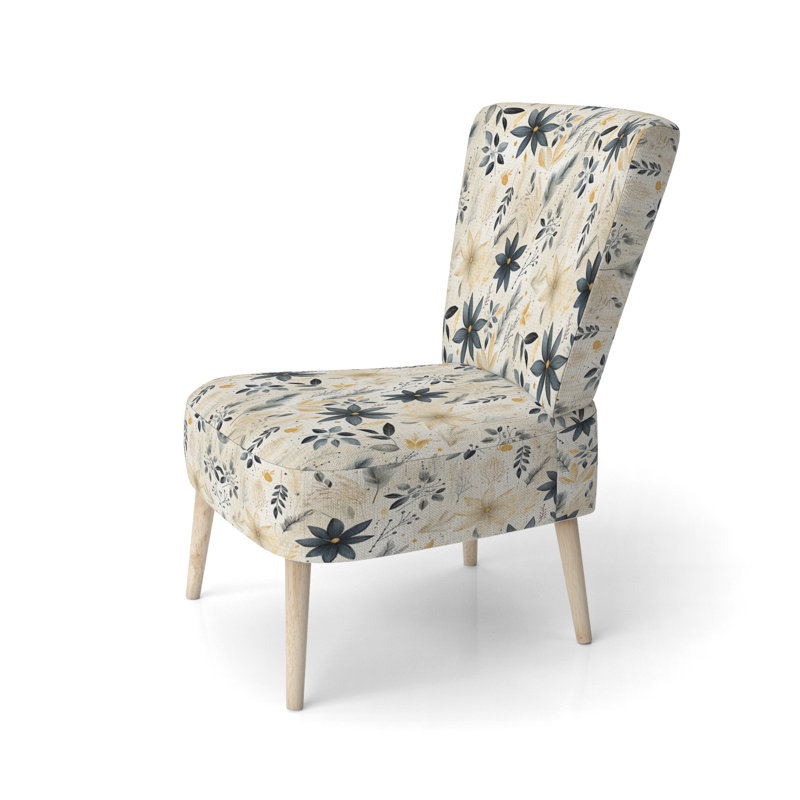 Chaise d'appoint rembourrée Cottage Grey and Beige