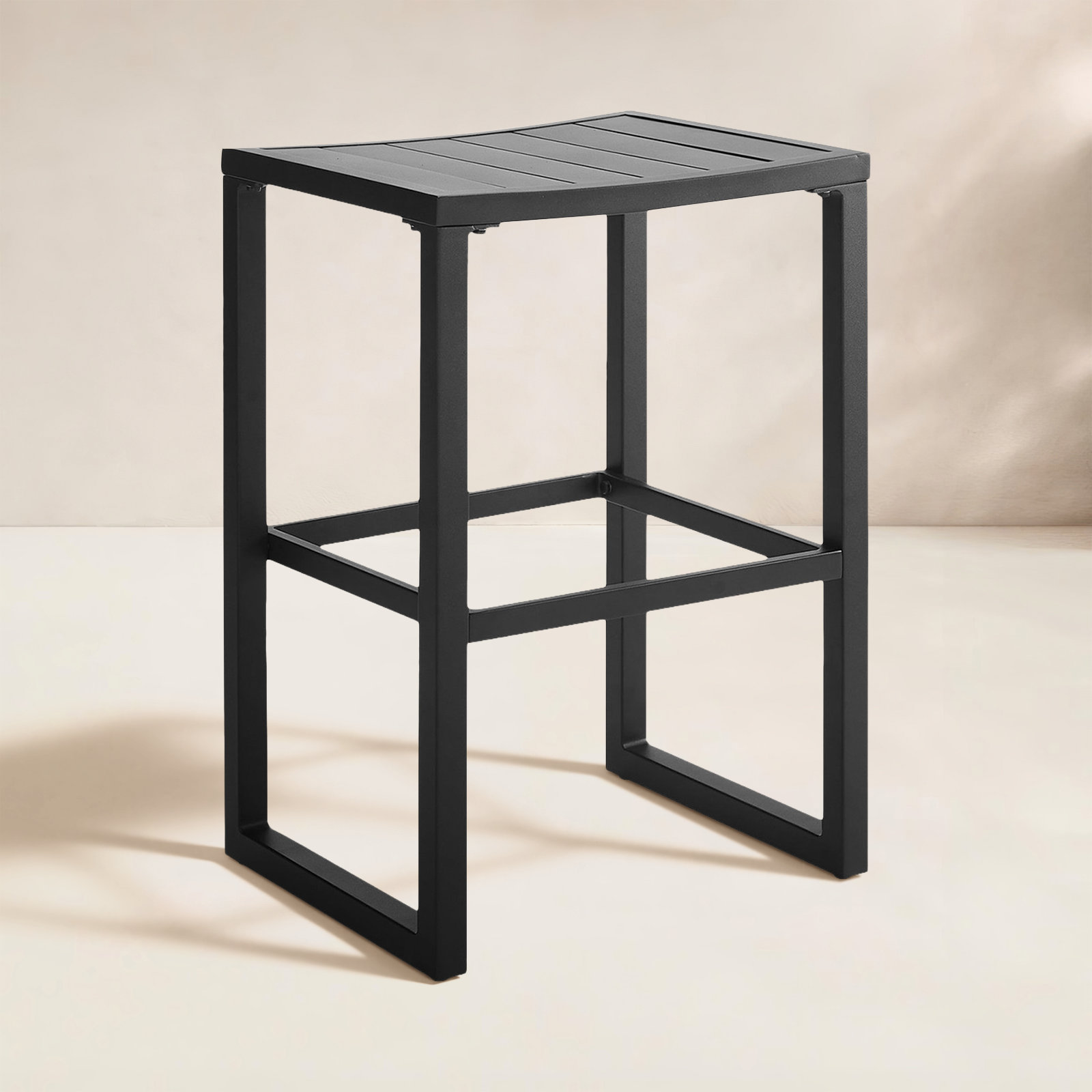 Armando Patio Bar Stool, Black
