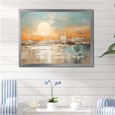 Pohl " Beige And Golden Beach Sunset Paradise "