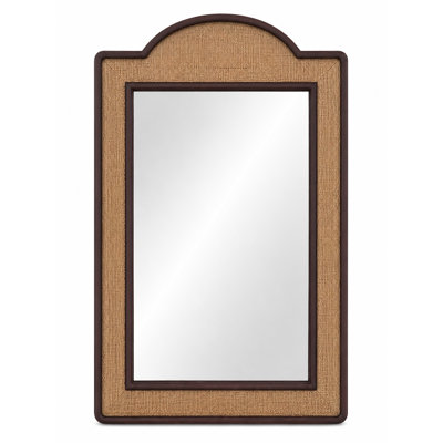 Miroir décoratif en raphia