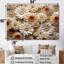 «Vibrant White Zinnias Collage - Zinnias», ensemble d'art mural-107741745-107741750
