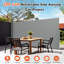Retractable Outdoor Privacy Screen with Aluminum Frame and Waterproof Polyester Fabric-139209877