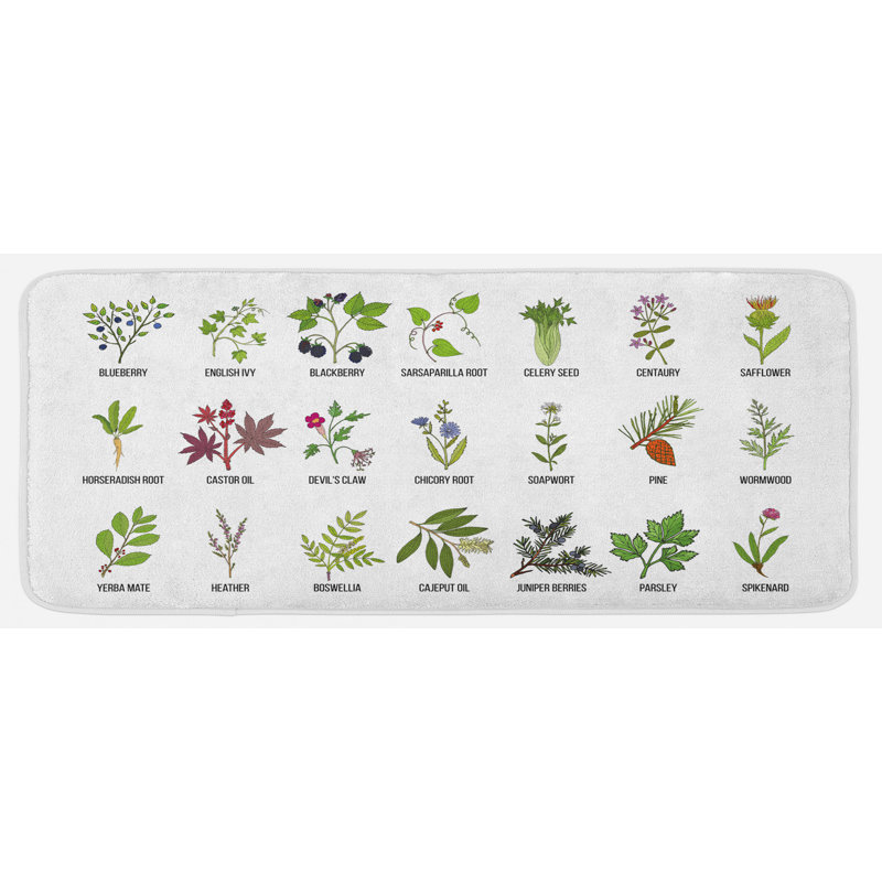 Tapis de cuisine herb
