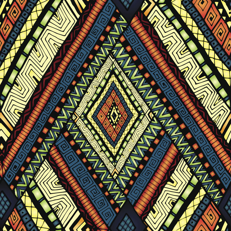 Geometric Elements Pattern by Jsnegi - Wrapped Canvas Print, 91cm H x 91cm W x 3.8cm D