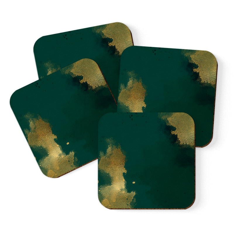 Cork Square 4 Piece Coaster Set