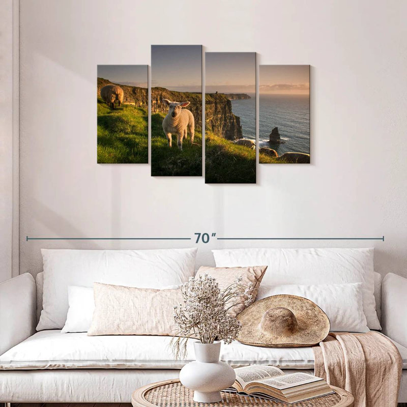 Brampt Moher Cliffs Sheep, 27" H x 43" W