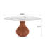 Ikerne Farmhouse Kitchen Table Vase-shaped Pedestal Dining Table Circular For 4/6/8-427910746-427910747