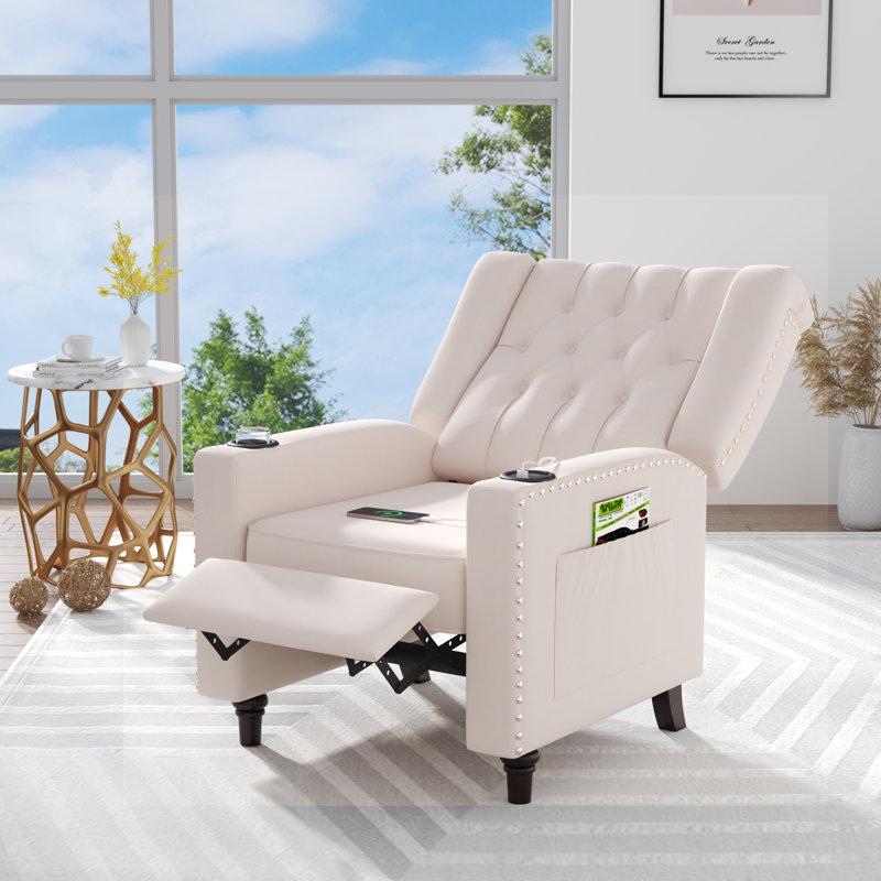 Fauteuil inclinable manuel standard Newton St Loe, Mélange de lin beige