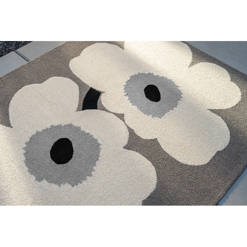 Unikko Anniversary Honey | 433001, Gray, Rectangle 4'7" x 6'7"