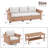 Outdoor 4-piece Rattan Conversation Set With Cushions