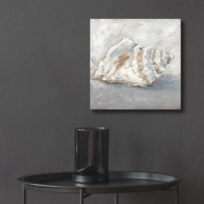 «Blue Shell Study 2» par Ethan Harper, art mural en verre acrylique, H 12 po x l 12 po x P 0,13 po