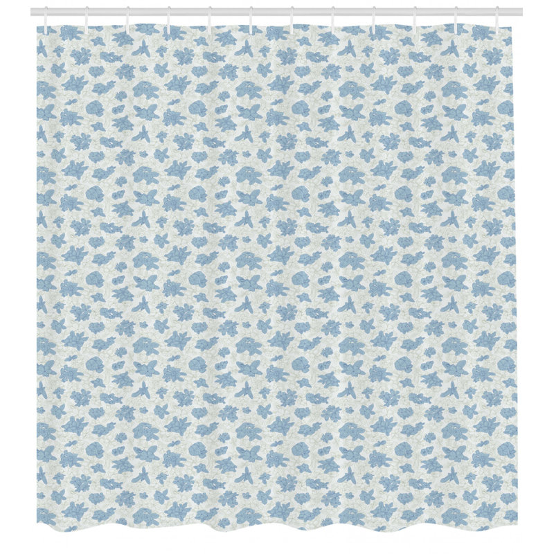 Shower Curtain with Hooks Included, 84" H x 69" W