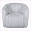 Chaise pivotante en velours Comfy Mid-Century Modern Gris clair | Bois massif