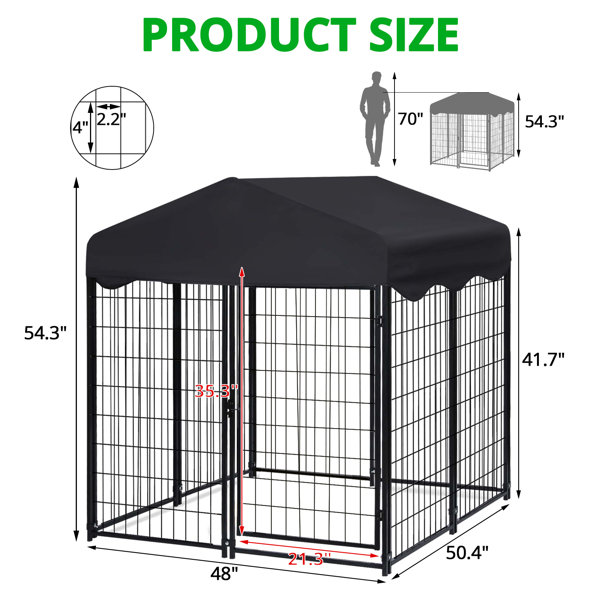 Pet Essentials Wire Dog Crate Medium 3-ft L x 2-ft W x 2.2-ft H in the  Crates & Kennels department at