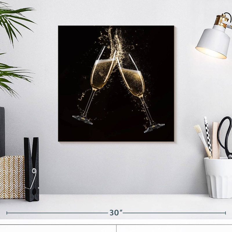 Yarlin Champagne Toast Splash, H 16 po x l 16 po