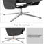 Fauteuil inclinable pivotant avec repose-pieds, similicuir-270824572