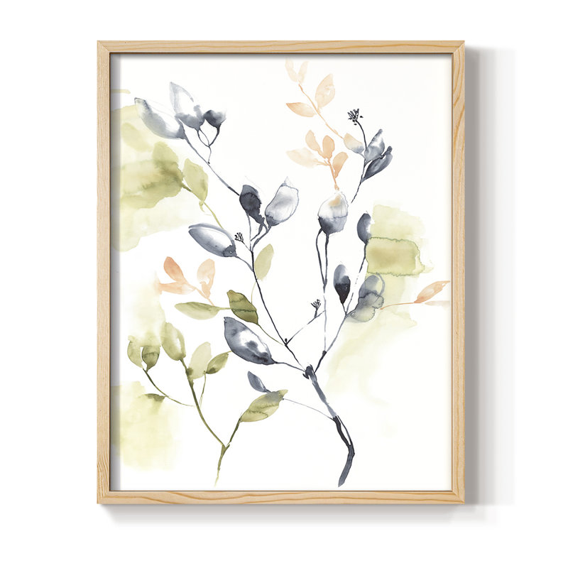 «Sweet Leaves I», reproduction encadrée - bois massif, H 15 po x l 12 po
