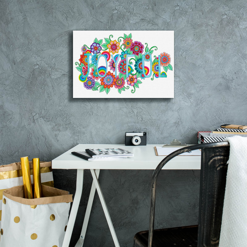 «Joyful» par Hello Angel, art mural sur toile, H 12 po x l 18 po x P 0,75 po
