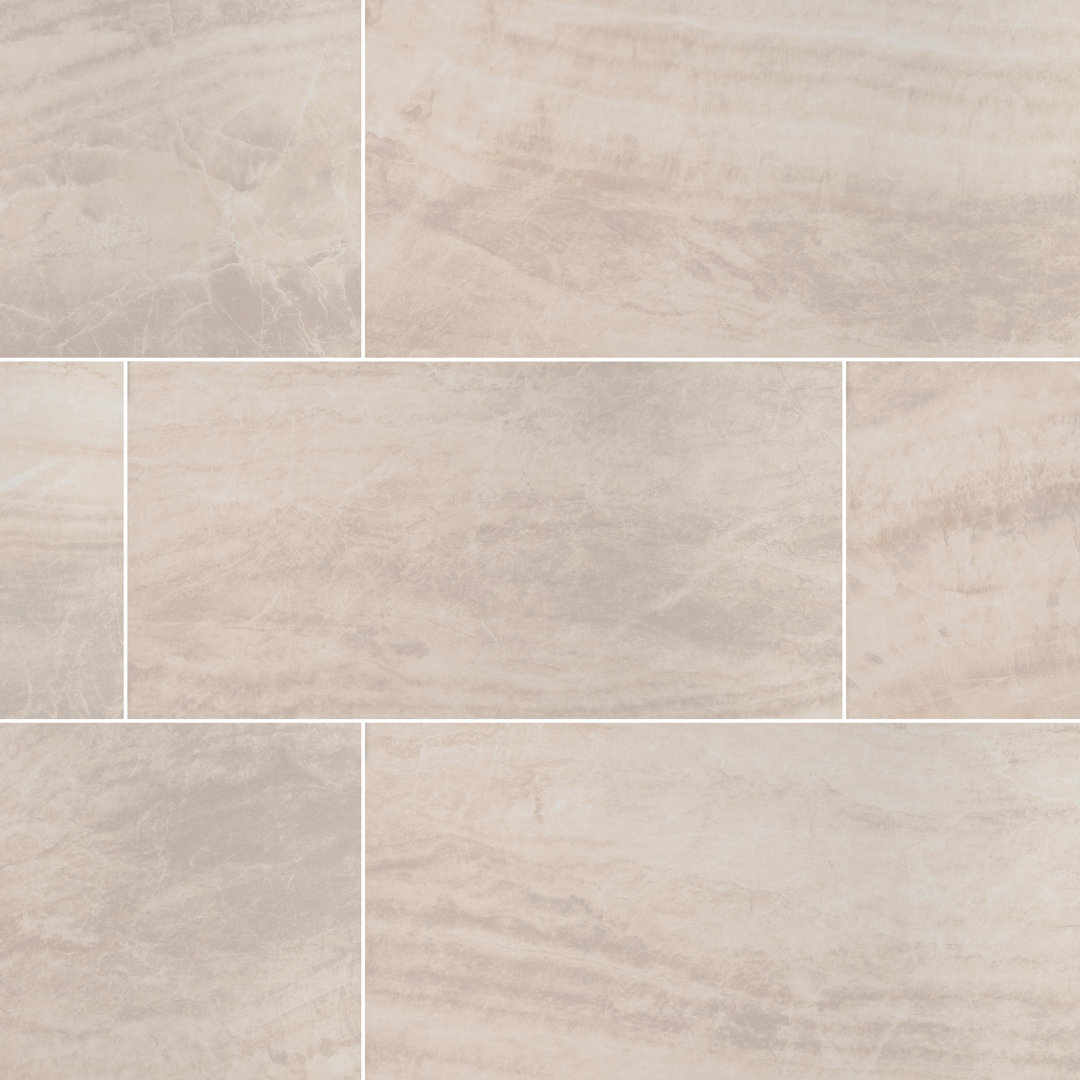 Chiara 24 in. x 48 in. Polished Porcelain Stone Look Floor and Wall Tile Ackland 