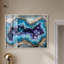 «Stellar Shard Core Shadowbox», impression de géode bleue par Art Remedy-115120395-115120398