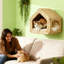 Mur de chat - Herbe de mer tissée à la main, confort, économie de plancher, coffre-fort pour sauter, placement adaptable, habitat de bricolage personnalisable, tablette de coussin amovible avec optimisation de l'espace de conception montée, herbe de mer