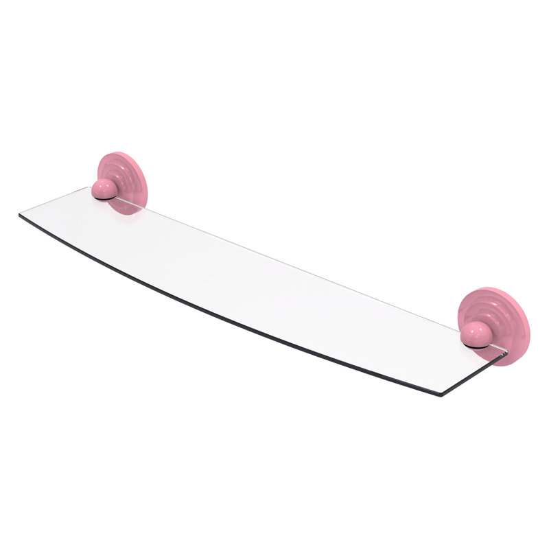 Tablette en verre Prestige Que New Collection PQN, H 3 po x l 24 po x P 5 po, Rose