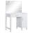 White And Dark Grey Vanity Set With Lighting And Stool