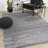 Gray Tonal/Solid Polypropylene Stain Resistant High Traffic Shag Rug-379495379