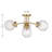 4-Light Semi-Flush in Warm Brass-820395603