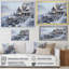 «Winter Village Landscape II - Landscape», reproduction sur toile-1642949142-1642949145