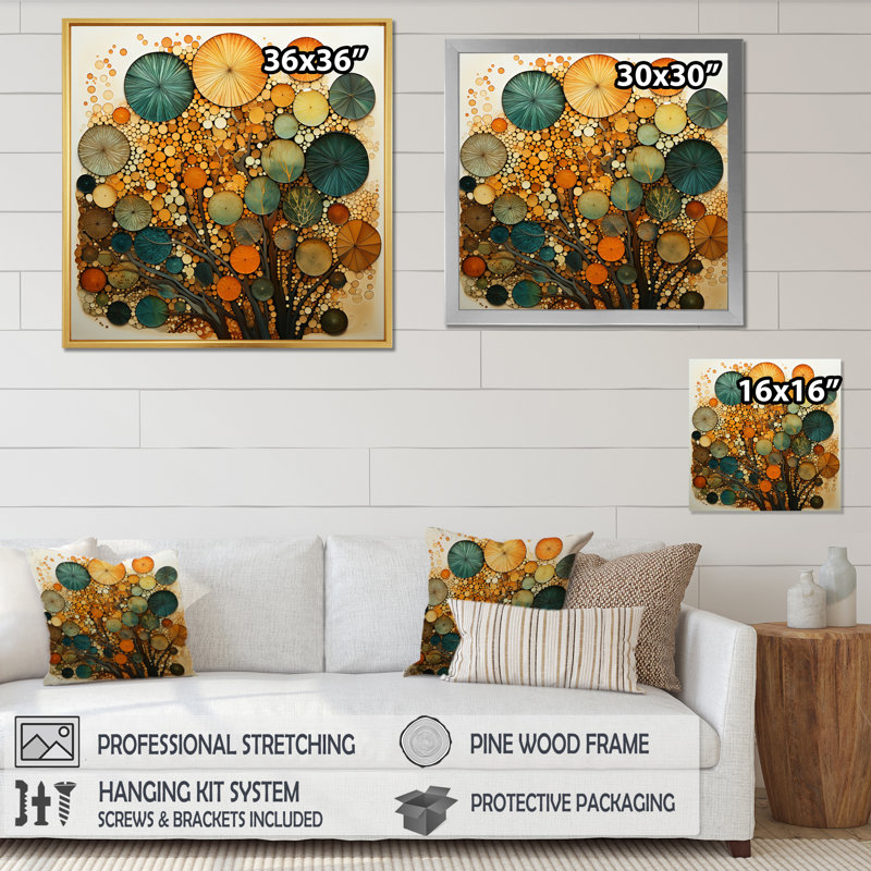 Hardedge Earthy Euphony 8 - impression, H 36 po x l 36 po x P 1,5 po, Toile tendue