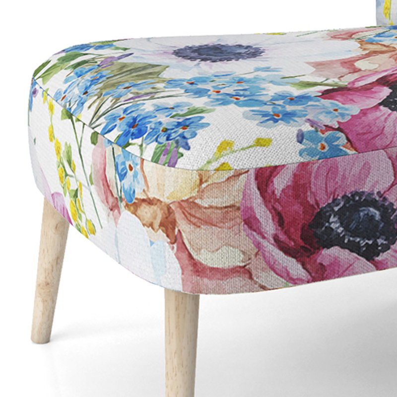 Anémones multicolores - Chaise d'appoint rembourrée Cabin & Lodge