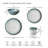 Denby Azure Haze Coupe 4 Piece Place Setting Set, Service for 1