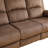3-Seater Recliner Sofa Chair, Home Theater Sofa with Flipped Backrest and Cupholder, Velvet, Brown-1652346205