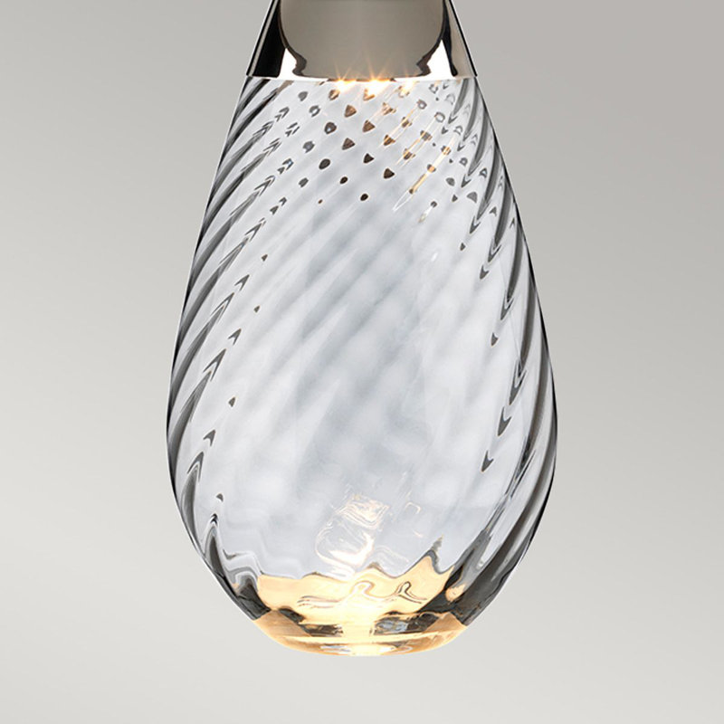Morrisdale Glass Table Lamp, White, Blue