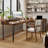Walnut L-Shaped Solid Wood desk-108958630-108958626