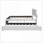Lit plateforme tapissier pleine grandeur avec tête de lit en brique et amp; Lit gigogne simple - beige, aucun sommier nécessaire-1975598597