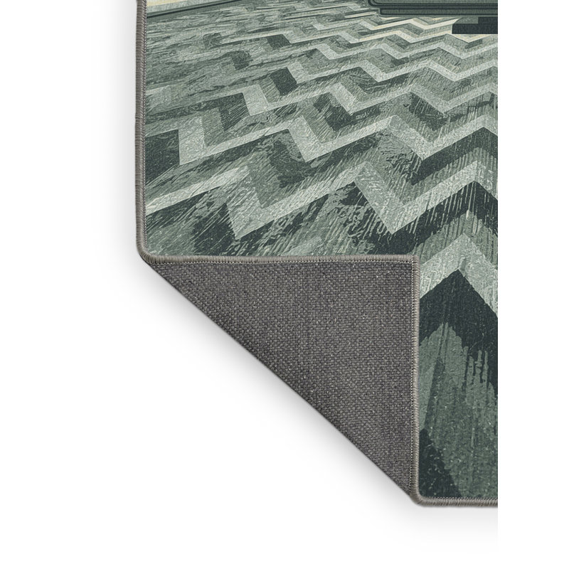 Tapis gris moelleux à chevrons / zigzag en peluche douce pour écran de jeu Forbell, 2 pi x 3 pi