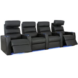 Orren Ellis Power Leather Home Theater Configurable Seating & Reviews ...