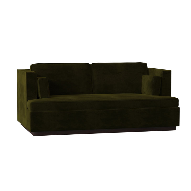Central Park Sofa, Gray, 71" W, Black Walnut