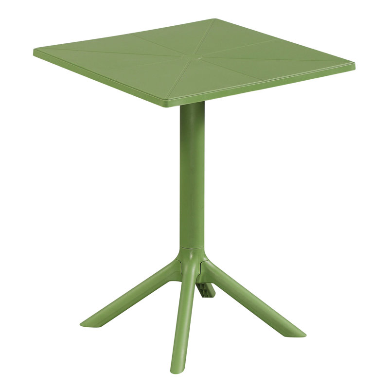 Rimini Outdoor Bistro Table, Square Spacious Tabletop, Green