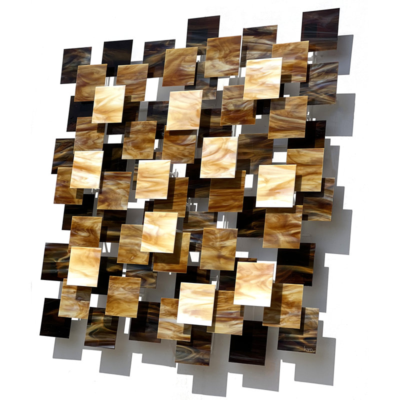 Mood Glass And Metal Wall Sculpture