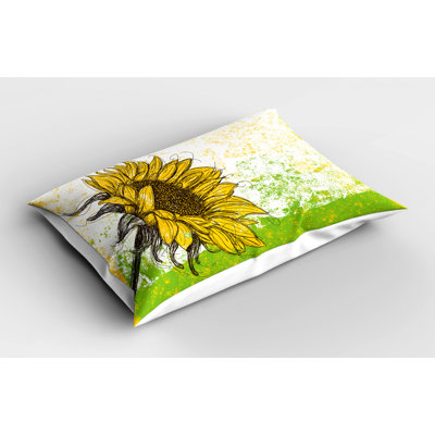 Black/Green/Yellow Polyester Microfiber Piece Sham