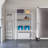 Steel Adjustable Height Shelving Unit with Wheels-1537080352-1537080356